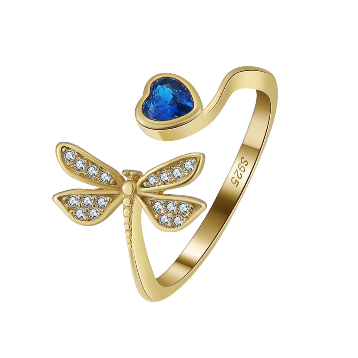 Butterfly Dance Adjustable Silver Ring