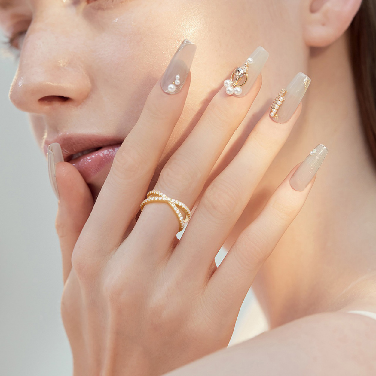 Gold-Plated CZ Infinity Ring