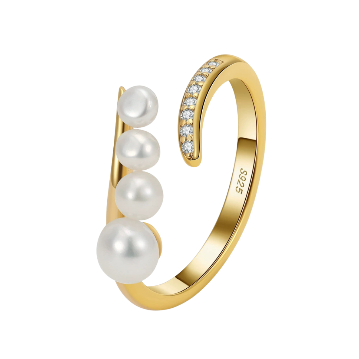 Elegant Touch Adjustable Silver Ring