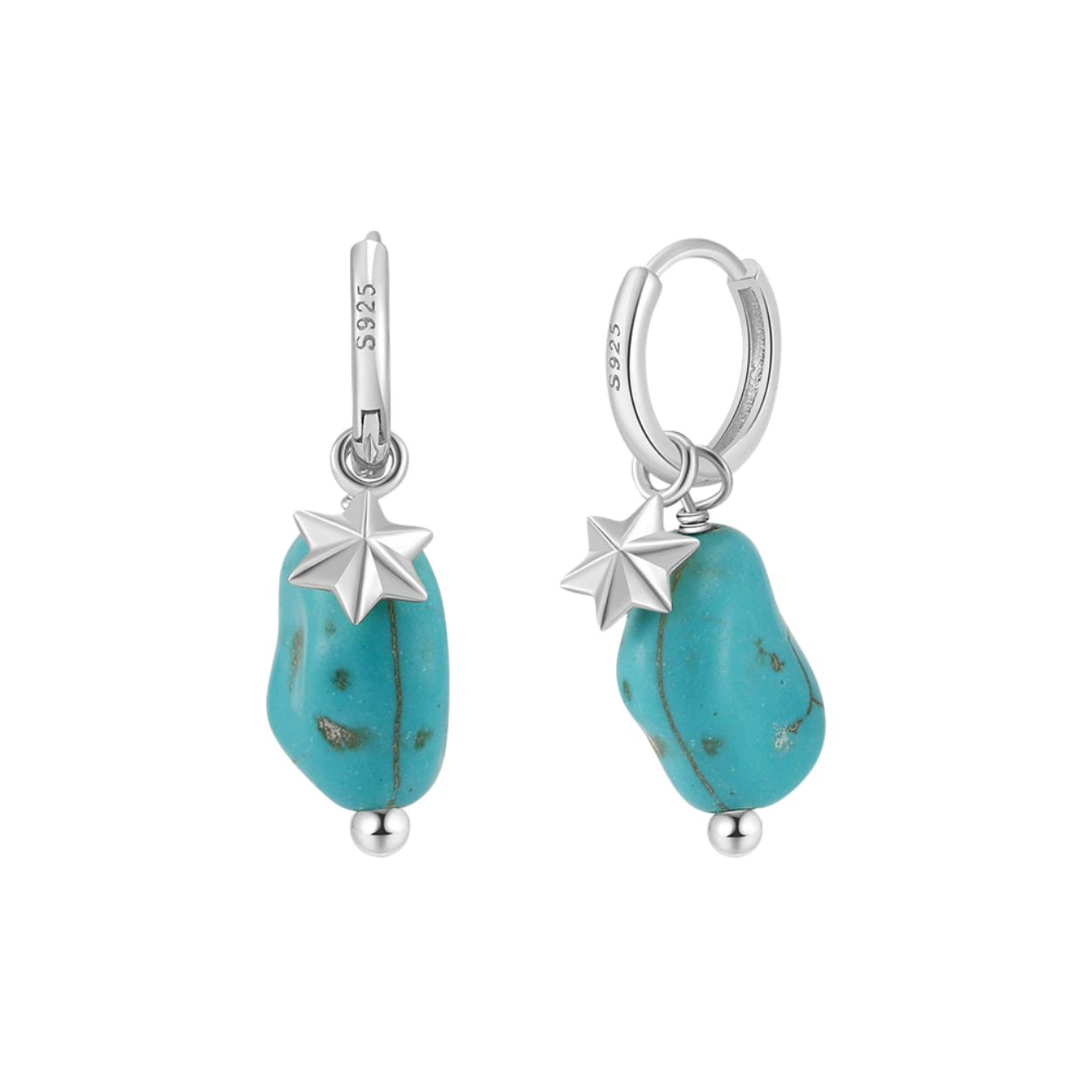 Celestial Glow 14K Gol Plated Turquoise Earrings
