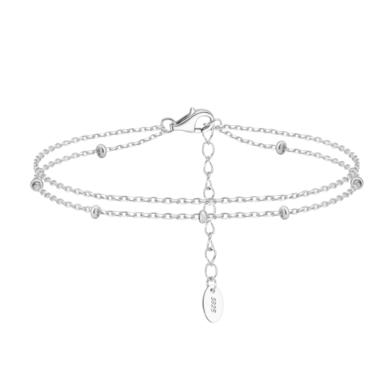 Harmony Double Layer Silver Bracelet