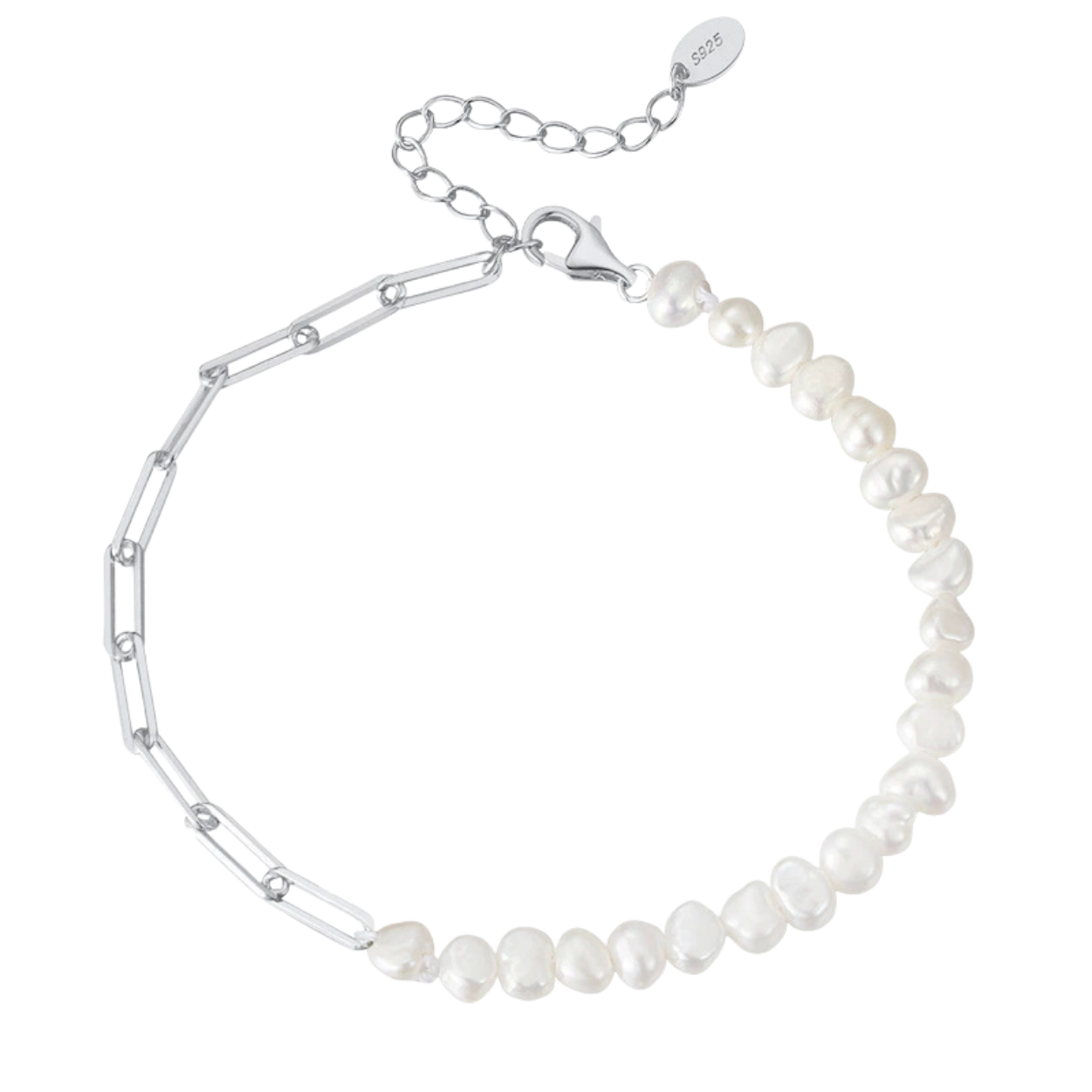 14K Gold Plated Baroque Pearl Bracelet