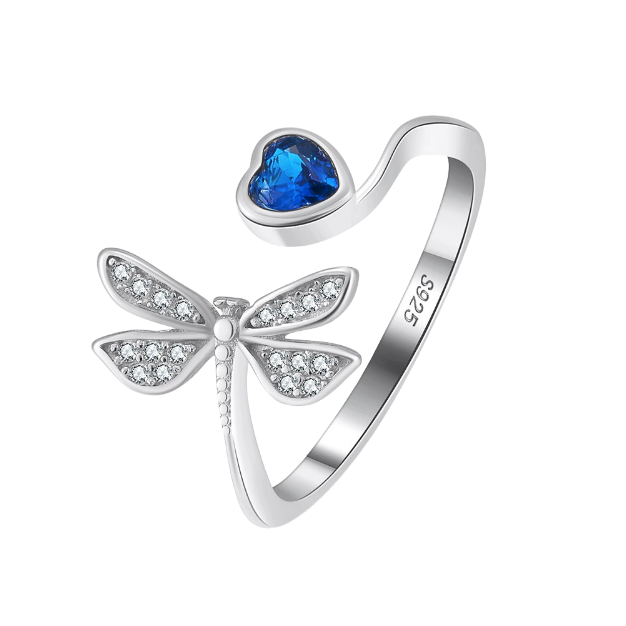 Butterfly Dance Adjustable Silver Ring