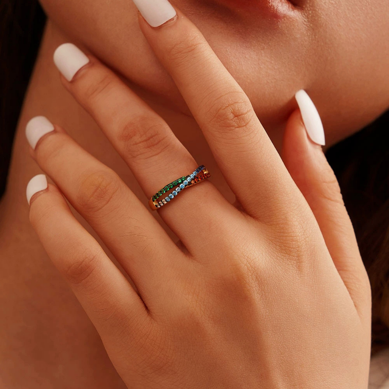 Endless Sparkle Silver Infinity Ring