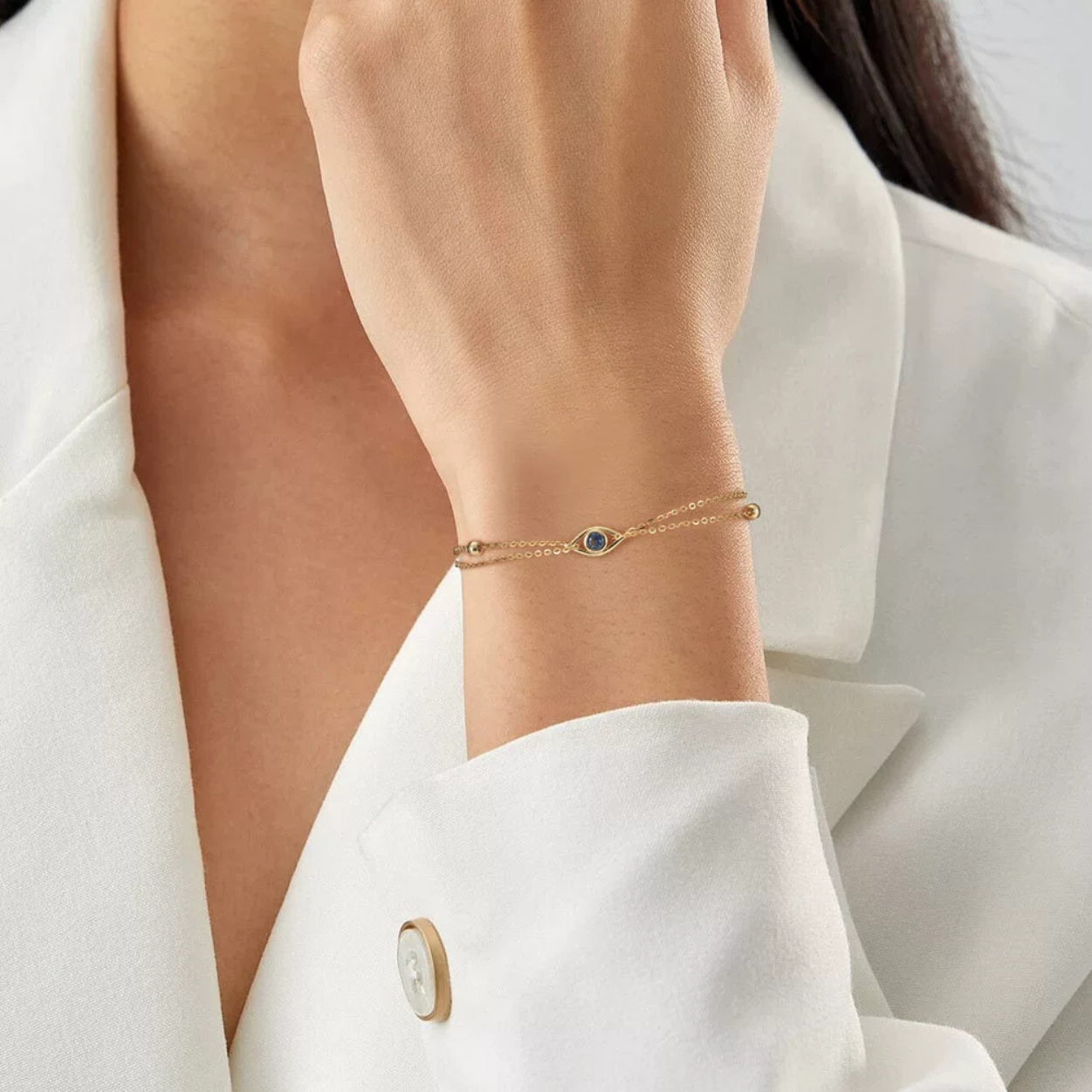 Double Layer Gold-Plated Silver Anklet