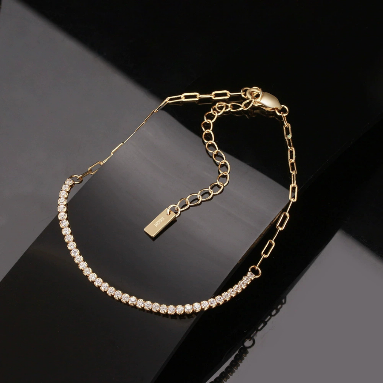 Aurora 14K Gold-Plated Silver Tennis Bracelet