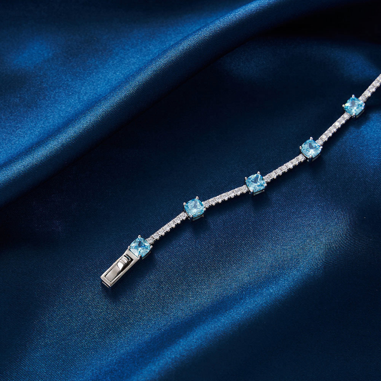 Ocean Spark Silver Tennis Bracelet