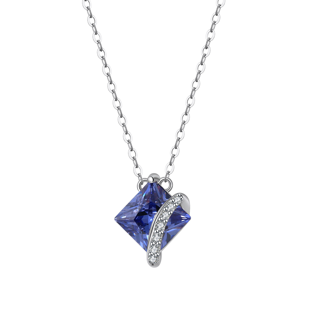 Princess Aquamarine Silver Necklace