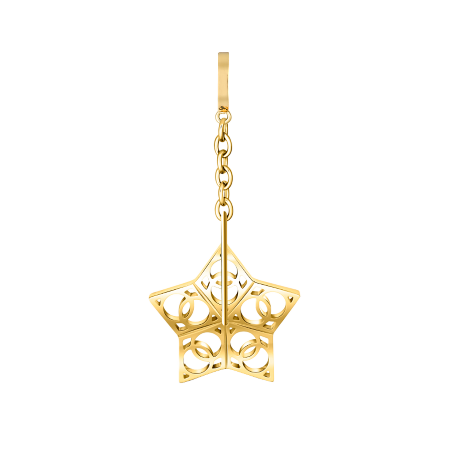 Spinning Star Manijewel Charm In Yellow Gold