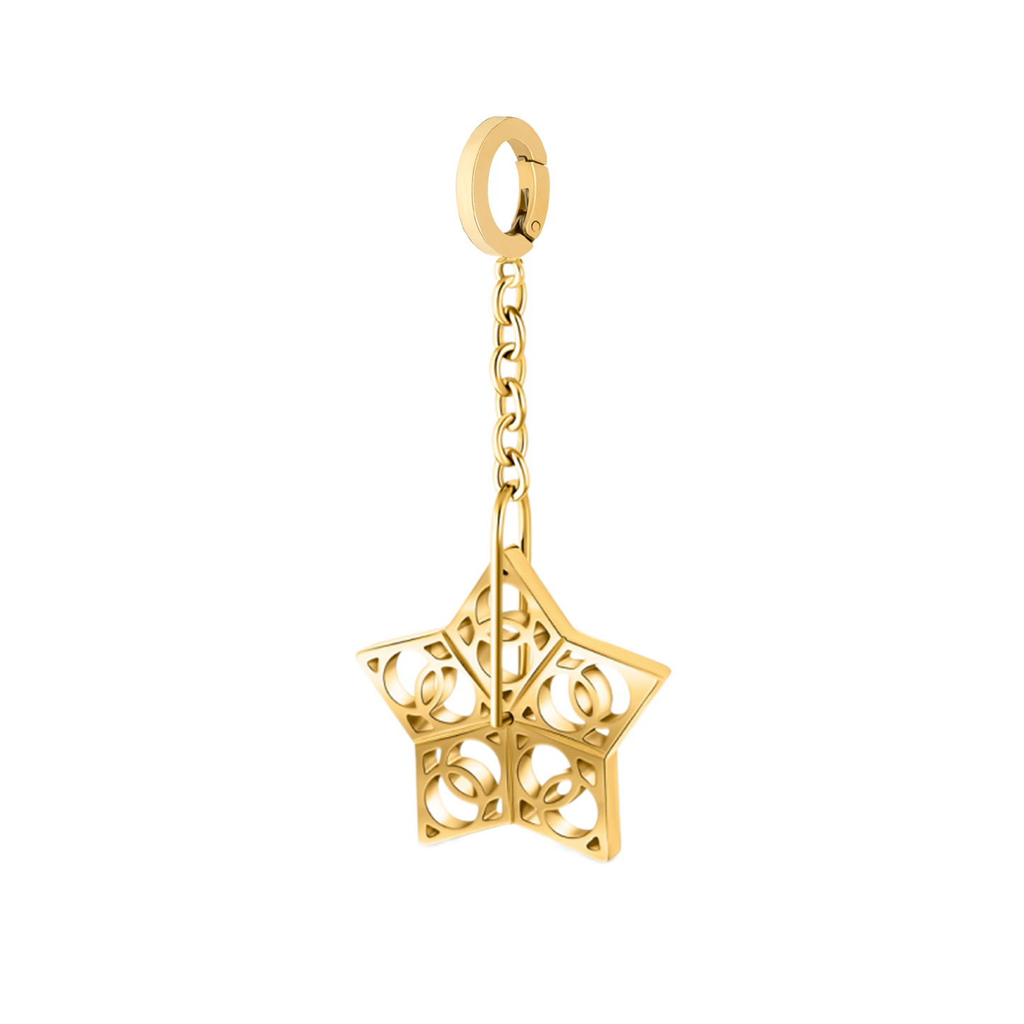 Spinning Star Manijewel Charm In Yellow Gold