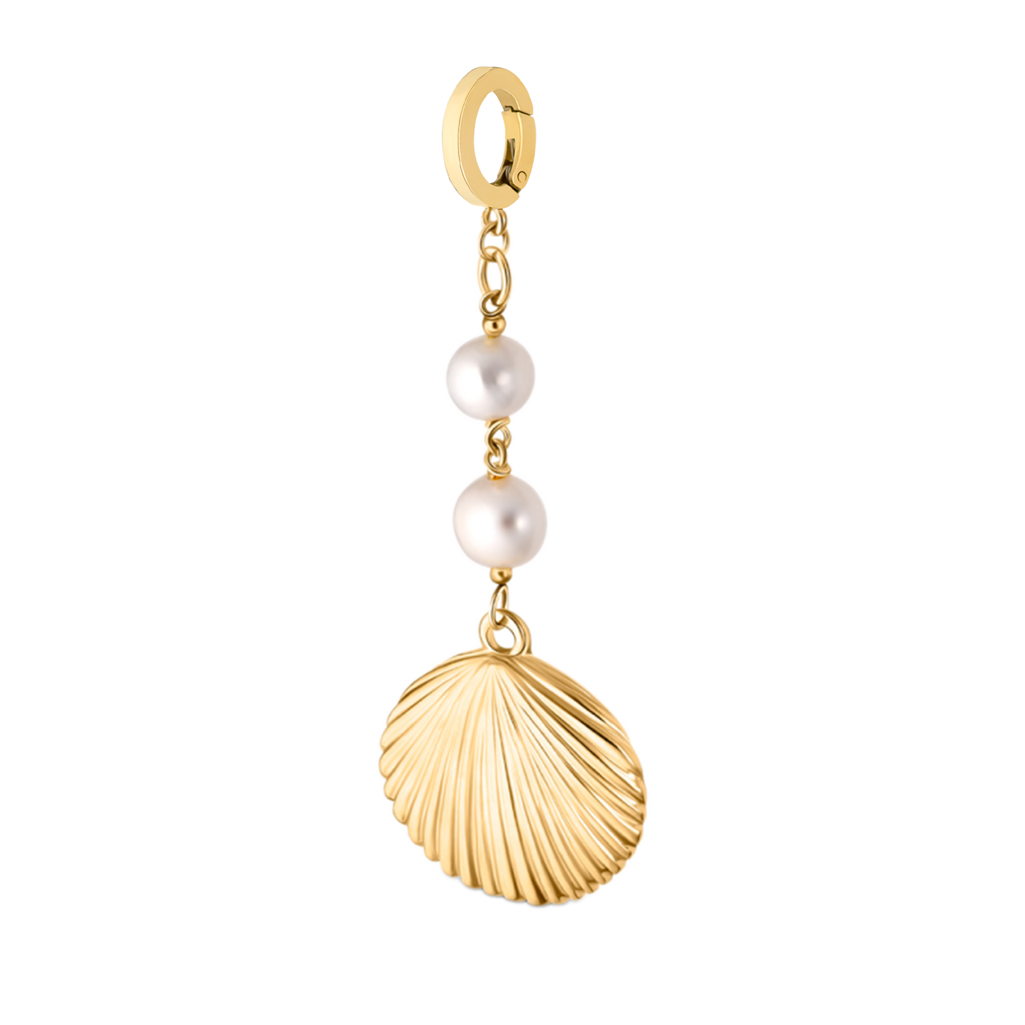 Pearlescent Shell Manijewel Charm In Yellow Gold
