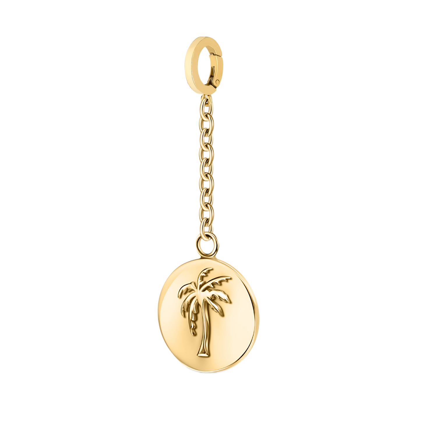Calm Palm Manijewel Charm In Yellow Gold