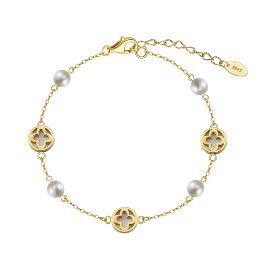 Lucky Leaf Silver Four-Leaf Clover Bracelet