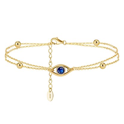 Double Layer Gold-Plated Silver Anklet
