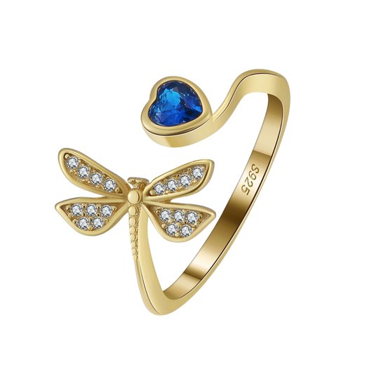Butterfly Dance Adjustable Silver Ring