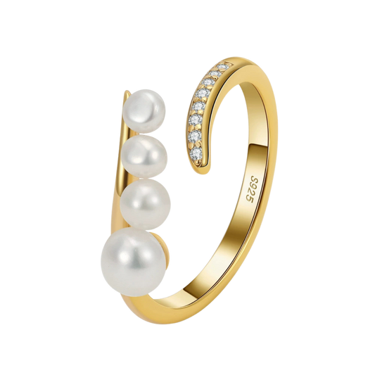 Elegant Touch Adjustable Silver Ring