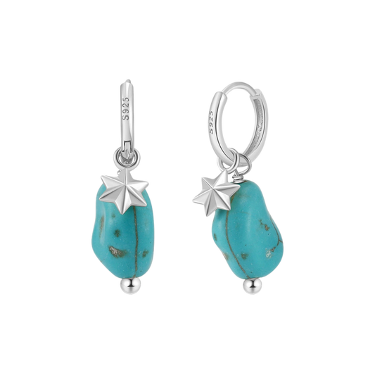 Celestial Glow 14K Gol Plated Turquoise Earrings