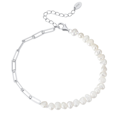 14K Gold Plated Baroque Pearl Bracelet