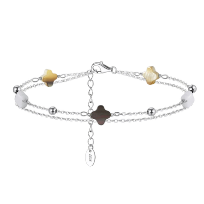 Golden Clover Pearl Bracelet