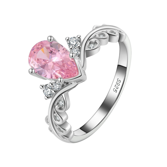 Romantic Drop Silver Ring