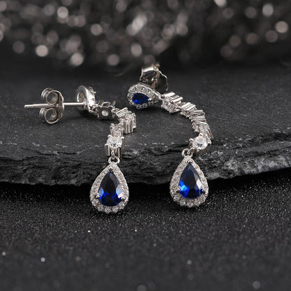 Aquamarine Elegance Silver Earrings