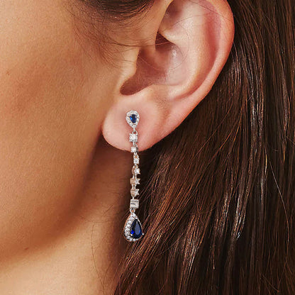 Aquamarine Elegance Silver Earrings