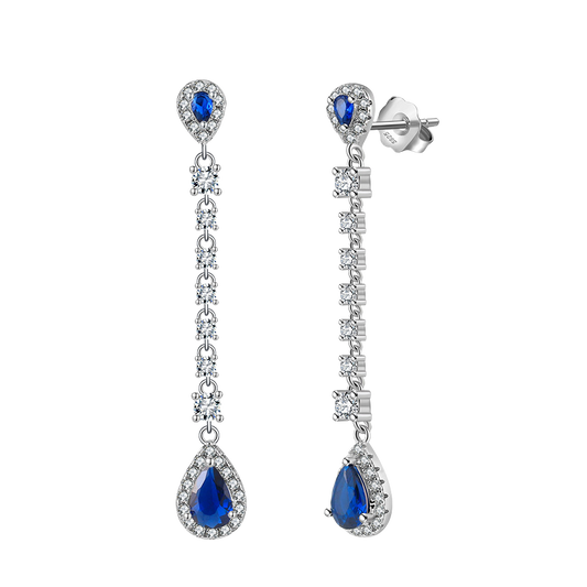 Aquamarine Elegance Silver Earrings