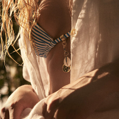 Blue Shell Manijewel Charm