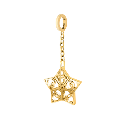Spinning Star Manijewel Charm In Yellow Gold