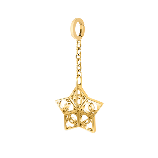 Γούρι Dorne Spinning Star σε κίτρινο χρυσό