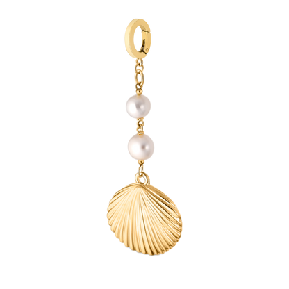 Pearlescent Shell Manijewel Charm In Yellow Gold