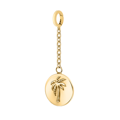 Calm Palm Manijewel Charm In Yellow Gold